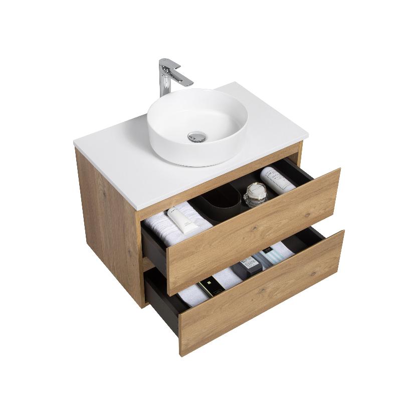 Avia 750mm Natural Oak Wall Hung Vanity - Acqua Bathrooms