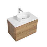 Avia 750mm Natural Oak Wall Hung Vanity - Acqua Bathrooms