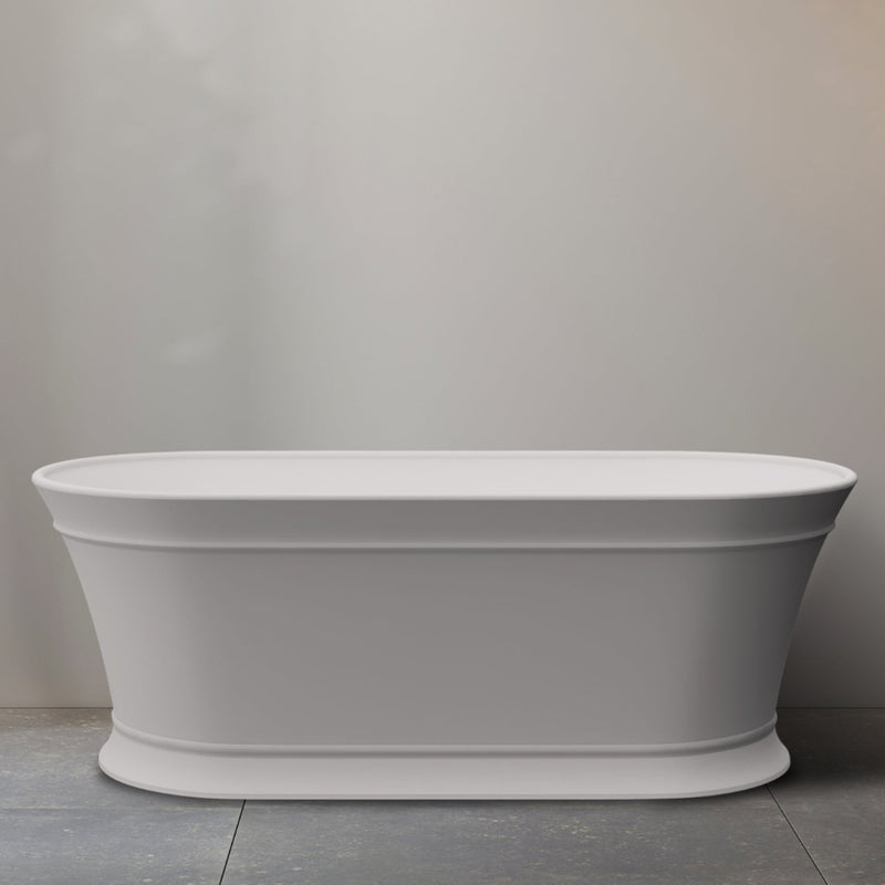 Balmoral Hampton 1700mm Gloss White Oval Freestanding Bath - Acqua Bathrooms