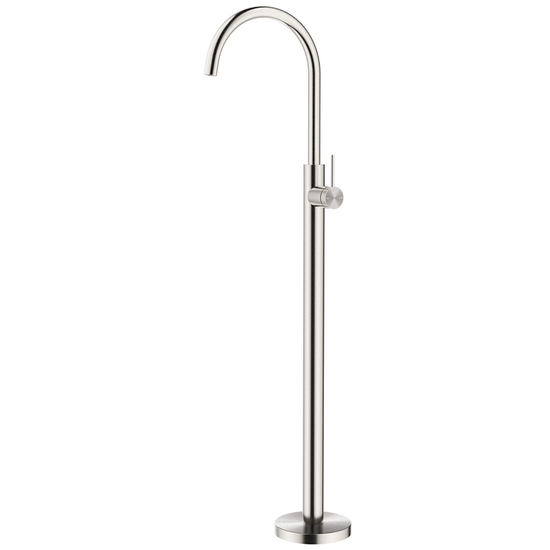 Mica Brushed Nickel Freestanding Bath Mixer