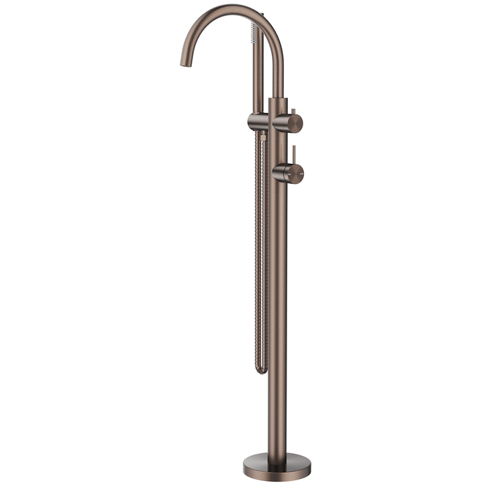 Mica Dusk Bronze Freestanding Bath Mixer with Hand Shower