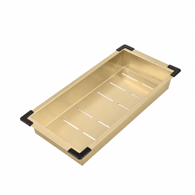 Kitchen Sink Colander Insert - Brushed Gold
