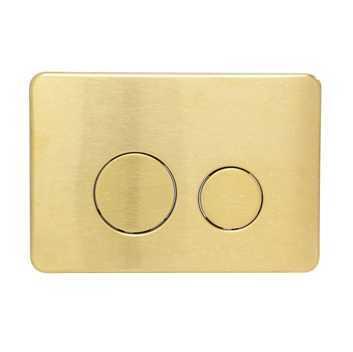 R&T Brushed Gold In Wall Toilet Push Plate