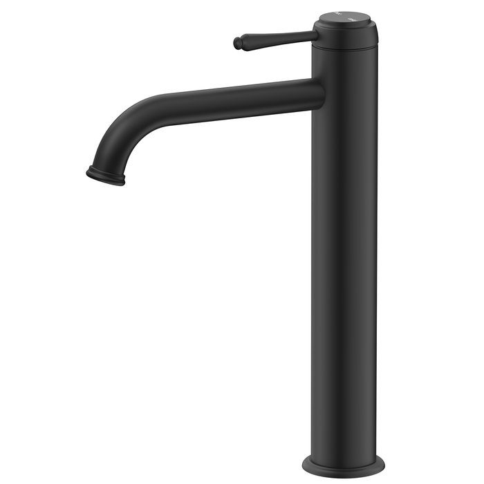 Mica Matte Black Heritage Tall Basin Mixer
