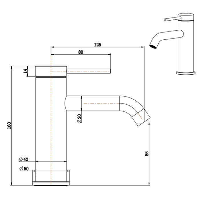 Mica Brushed Nickel Basin Mixer