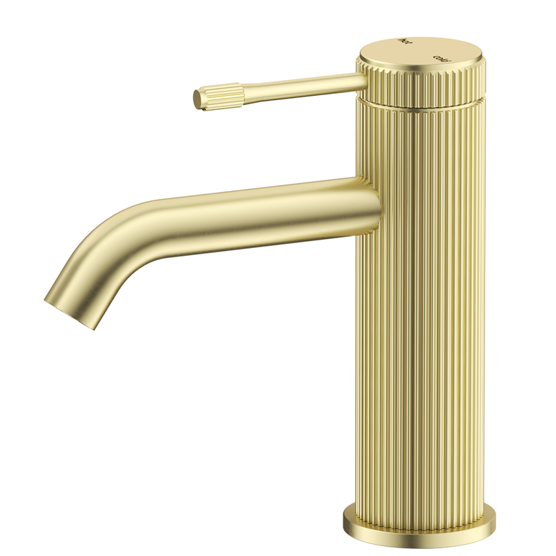 Mica Fluted French Gold Basin Mixer