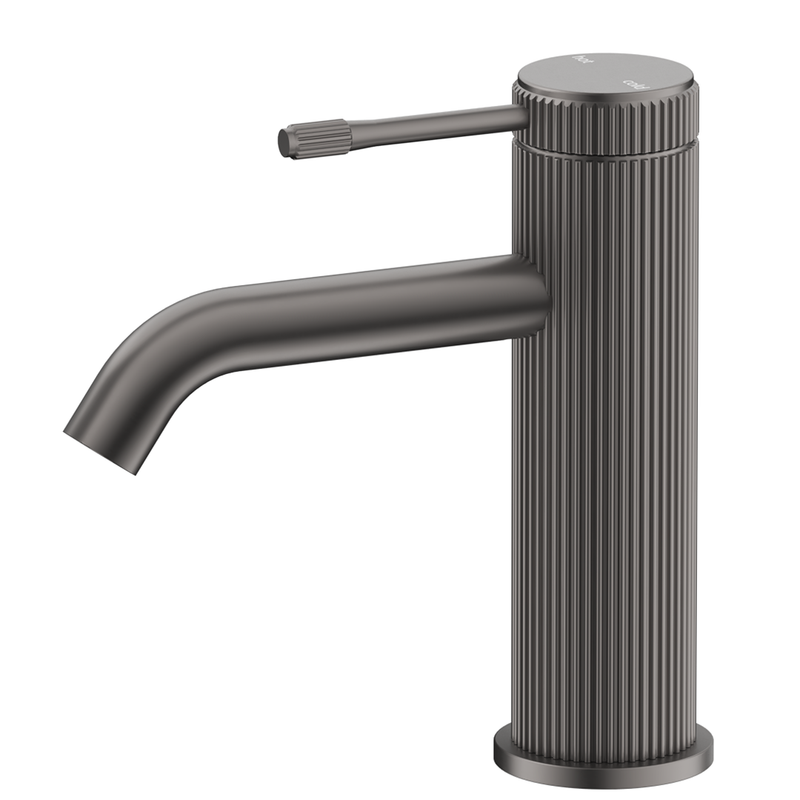 Mica Fluted Gun Metal Basin Mixer