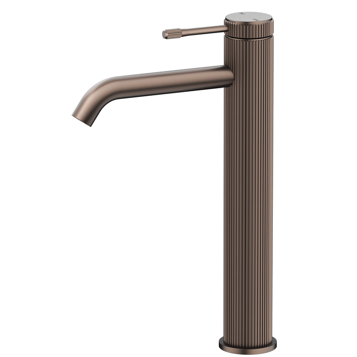 Mica Dusk Bronze Fluted Tall Basin Mixer