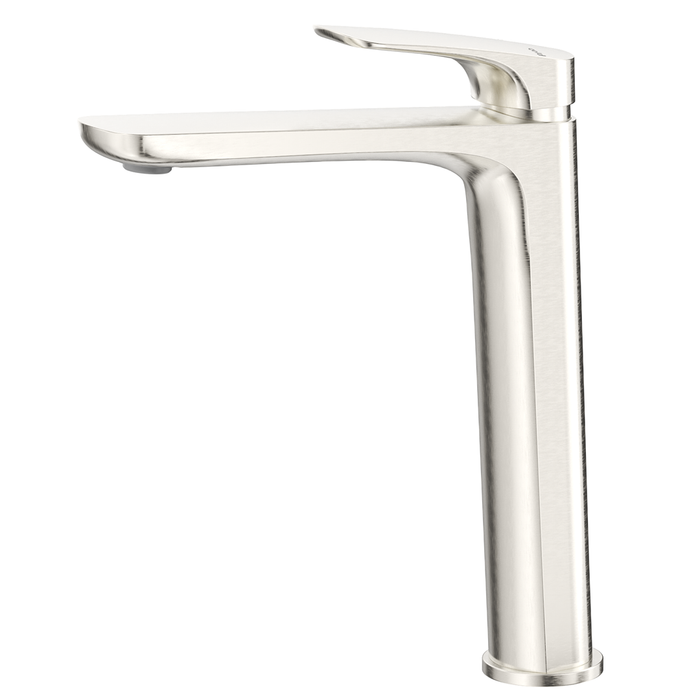 Kaza Brushed Nickel Tall Basin Mixer