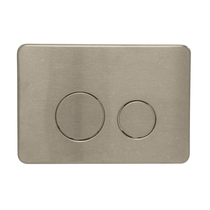 R&T Brushed Nickel In Wall Toilet Push Plate