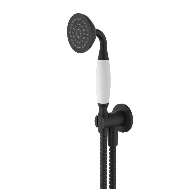 Bordeaux Matte Black Traditional Hand Held Shower Set Acqua Bathrooms