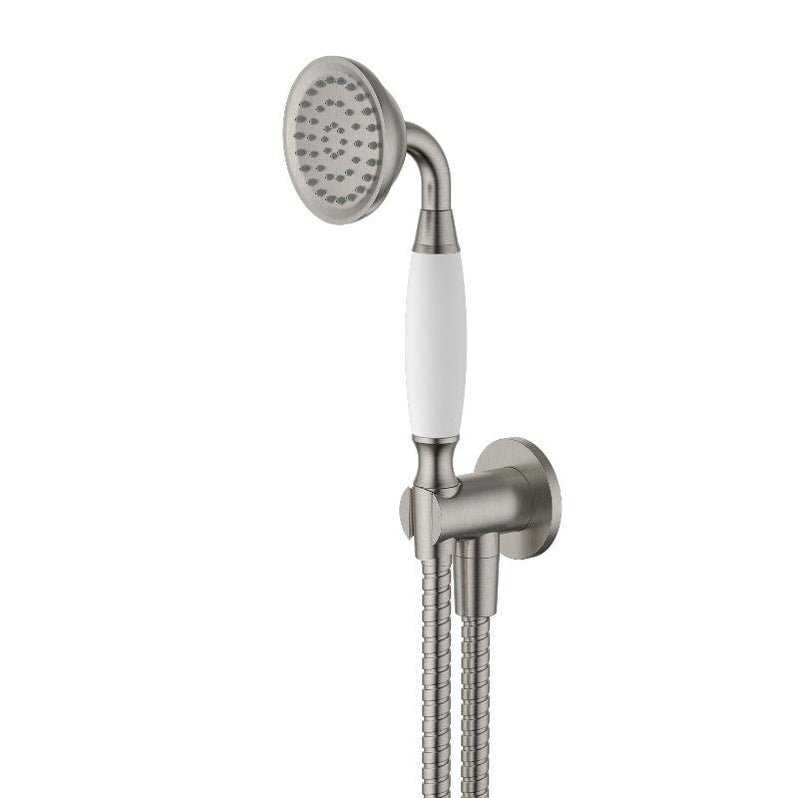 Bordeaux Brushed Nickel Traditional Hand Held Shower Set Acqua Bathrooms