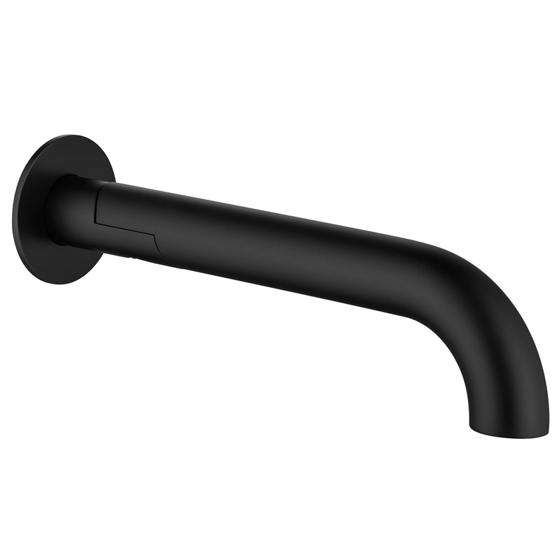 Mica Curved Matte Black Swivel Bath Spout