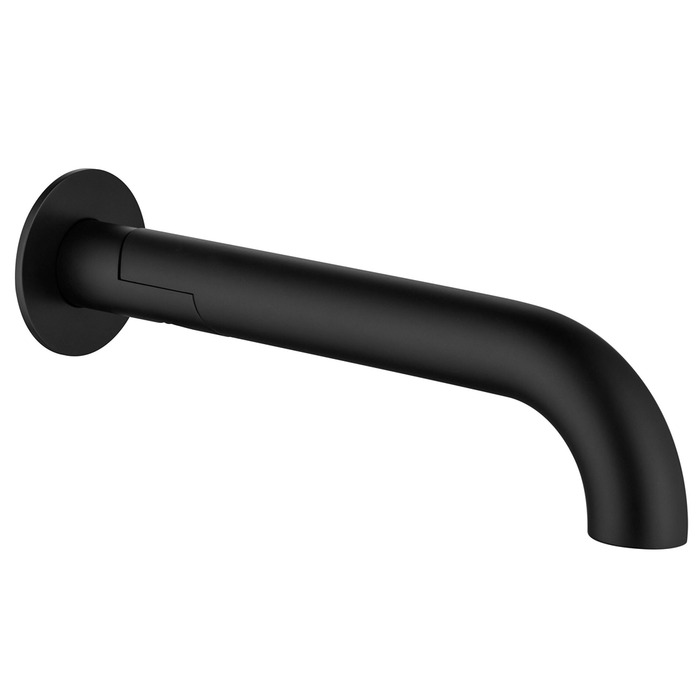 Mica Curved Matte Black Swivel Bath Spout