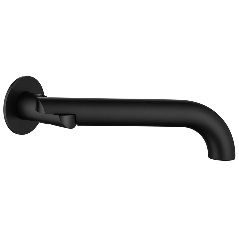 Mica Curved Matte Black Swivel Bath Spout