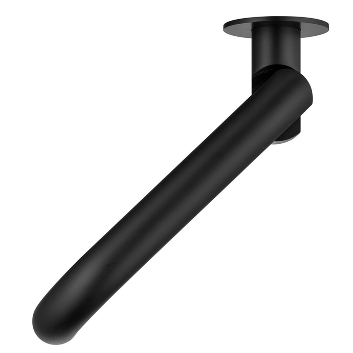 Mica Curved Matte Black Swivel Bath Spout