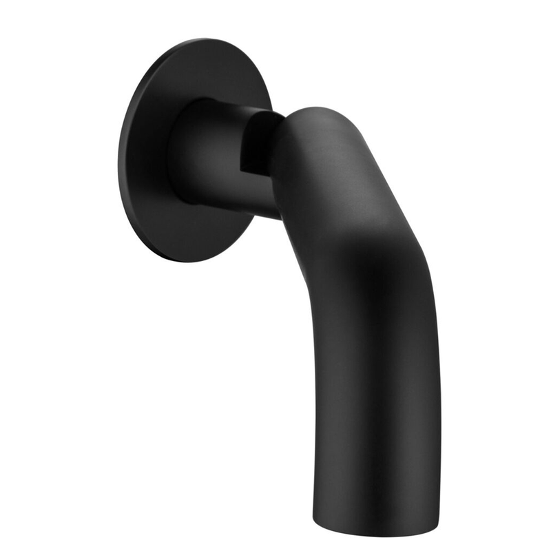 Mica Curved Matte Black Swivel Bath Spout