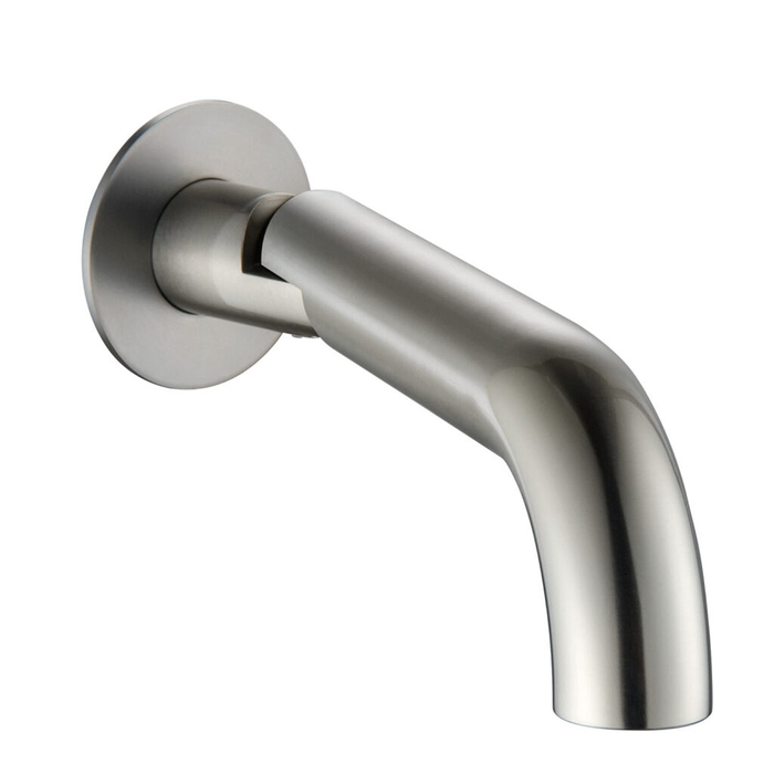 Mica Curved Brushed Nickel Swivel Bath Spout