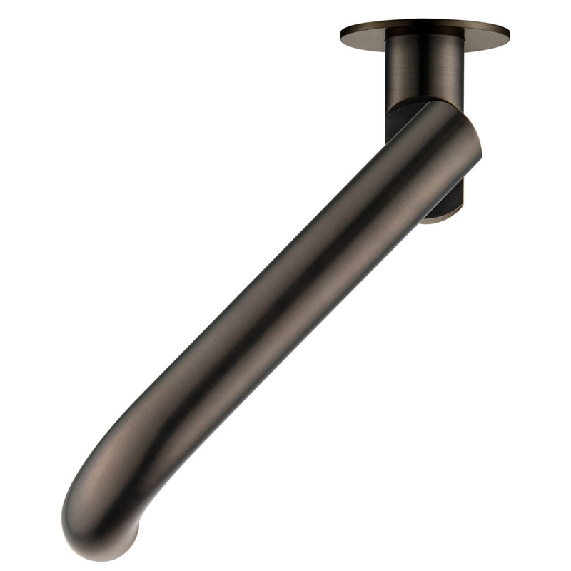 Mica Curved Dusk Bronze Swivel Bath Spout