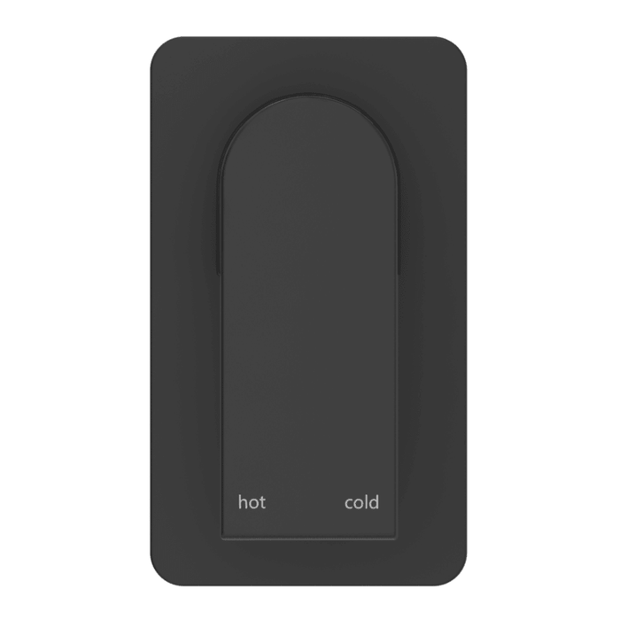 Beki Matte Black Shower Mixer - Square Plate - Trim Kit Only - Acqua Bathrooms