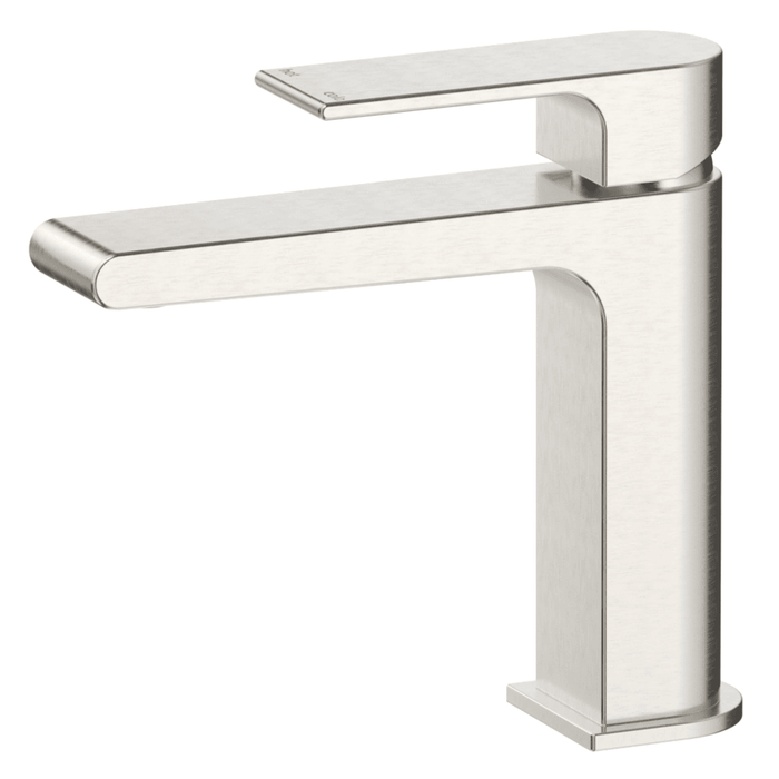 Beki Brushed Nickel Basin Mixer - Acqua Bathrooms