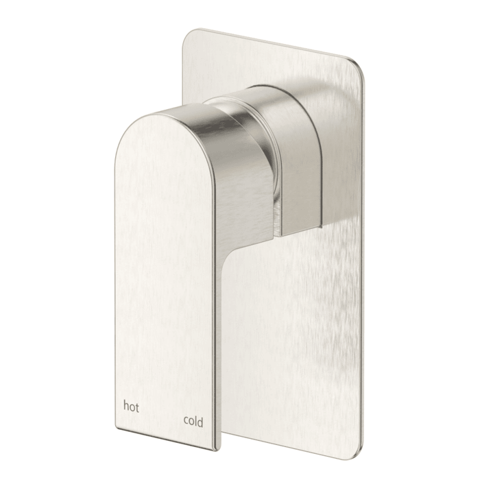 Beki Brushed Nickel Shower Mixer - Square Plate - Trim Kit Only - Acqua Bathrooms