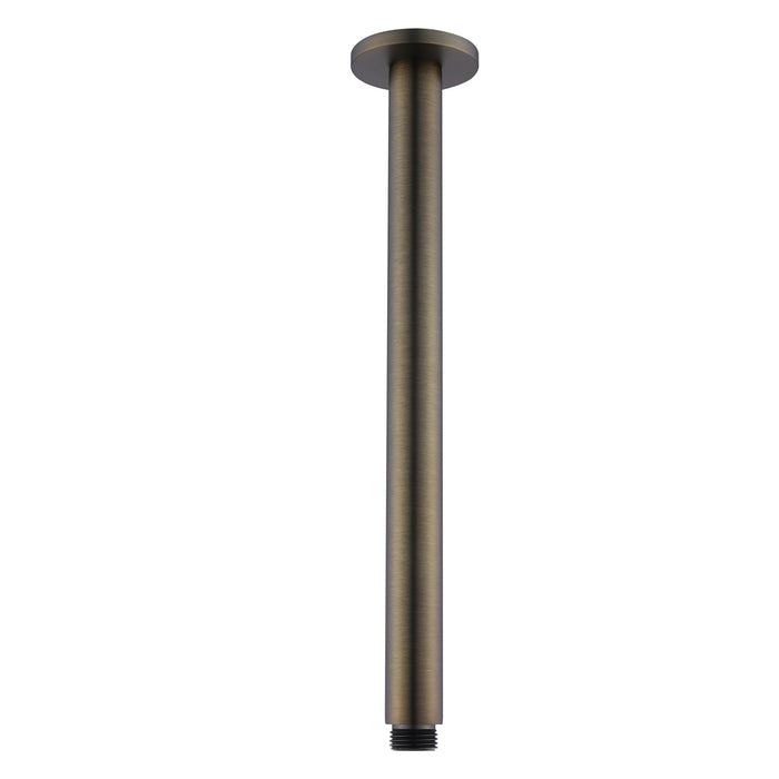 Star Mini Round Antique Brass Ceiling Shower Arm