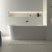 Cascade 1700mm Matte White Right Corner Fit Freestanding Bath Tub - Acqua Bathrooms