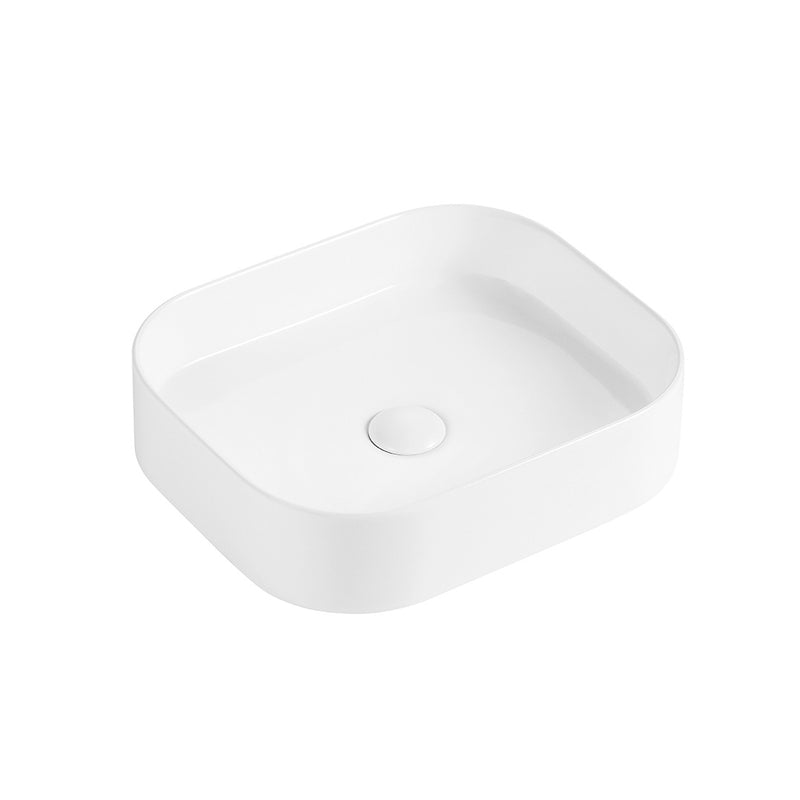 Cera 450 Gloss White Rectangle Above Counter Basin