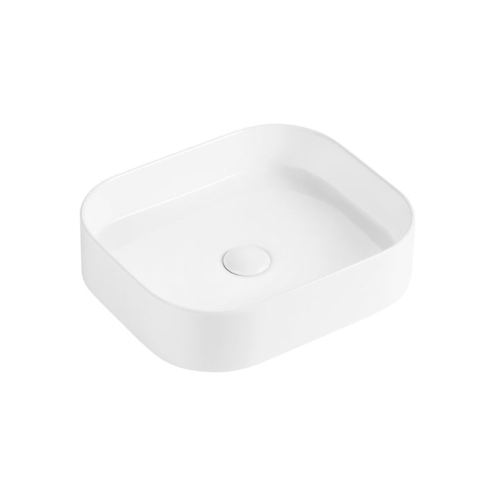 Cera 450 Gloss White Rectangle Above Counter Basin