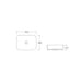 Cera 450 Matte White Rectangle Above Counter Basin dimensions