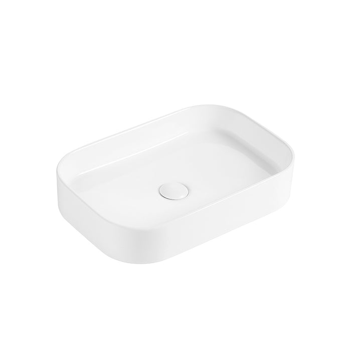 Cera 550 Matte White Rectangle Above Counter Basin
