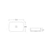 Cera 550 Matte White Rectangle Above Counter Basin dimensions
