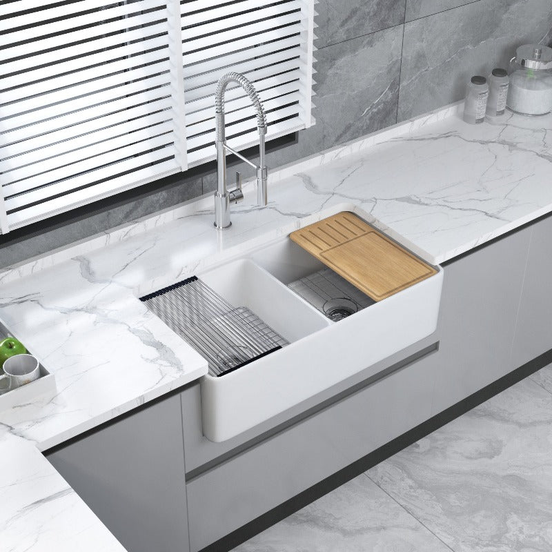 Charleston 835 Double Butler Kitchen Sink Package - Acqua Bathrooms