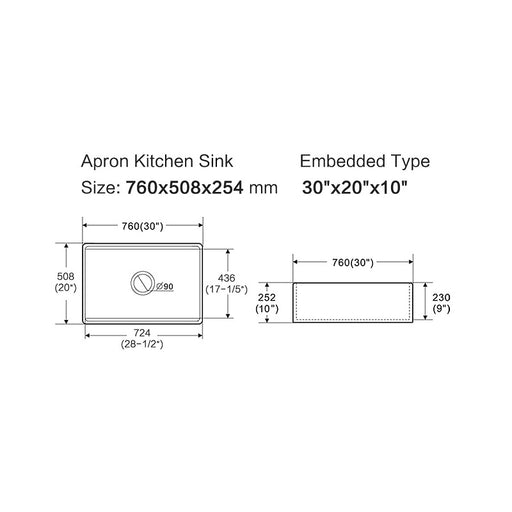 Charleston 760 Butler Kitchen Sink Package - Acqua Bathrooms