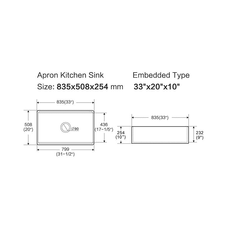 Charleston 835 Butler Kitchen Sink Package - Acqua Bathrooms