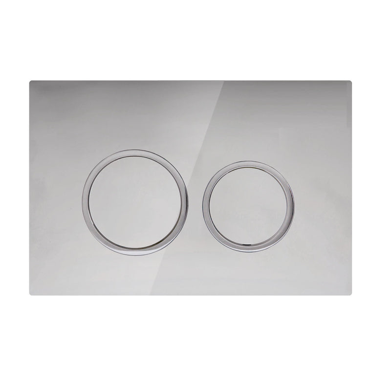 R&T Chrome In Wall Toilet Push Plate