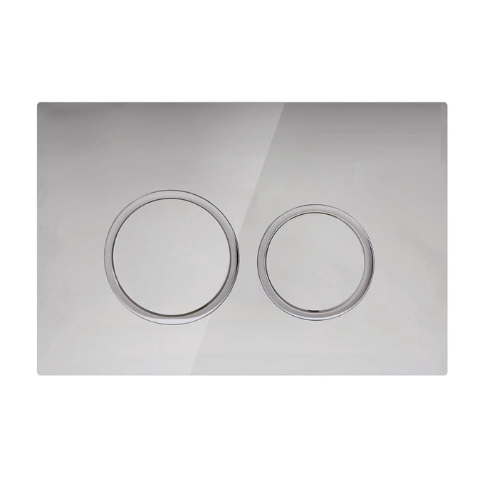 R&T Chrome In Wall Toilet Push Plate