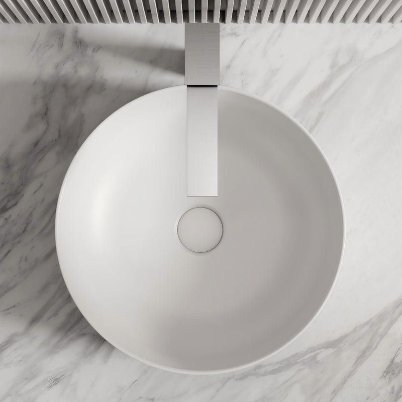 Circa 400mm Solid Surface Stone Round Above Counter Basin