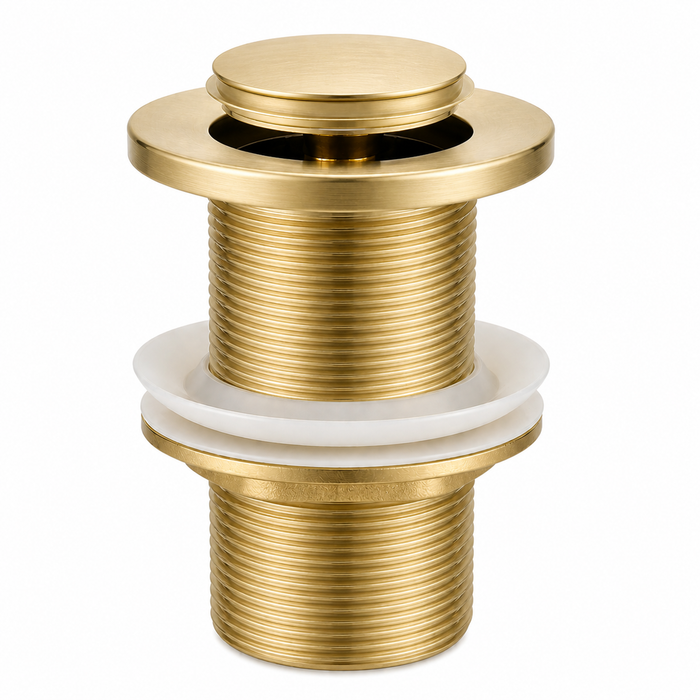 Brushed Gold 32mm Non Overflow Basin Pop Up Waste