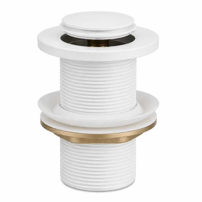 Matte White 32mm Non Overflow Basin Pop Up Waste