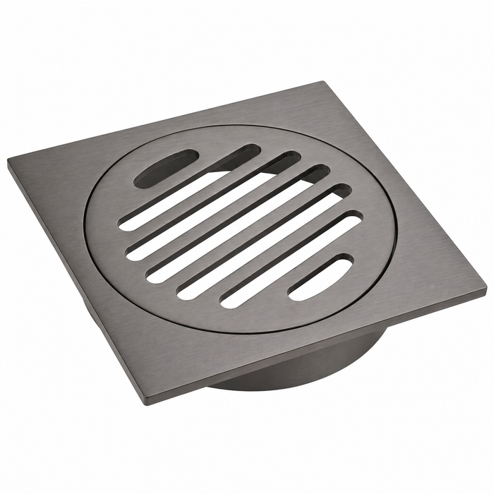 Gun Metal 110mm Slim Floor Waste