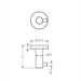 Classic Gun Metal Robe Hook technical drawing