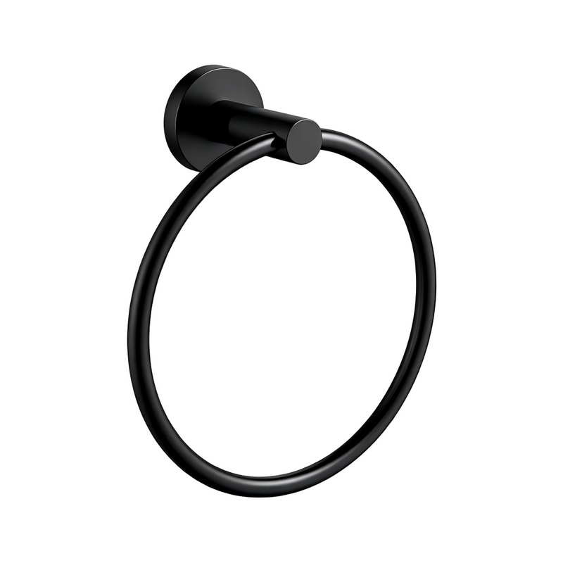 Classic Matte Black Towel Ring