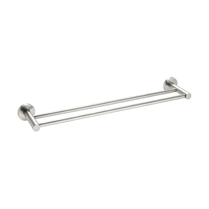 Classic Brushed Nickel 600mm Double Towel Rail