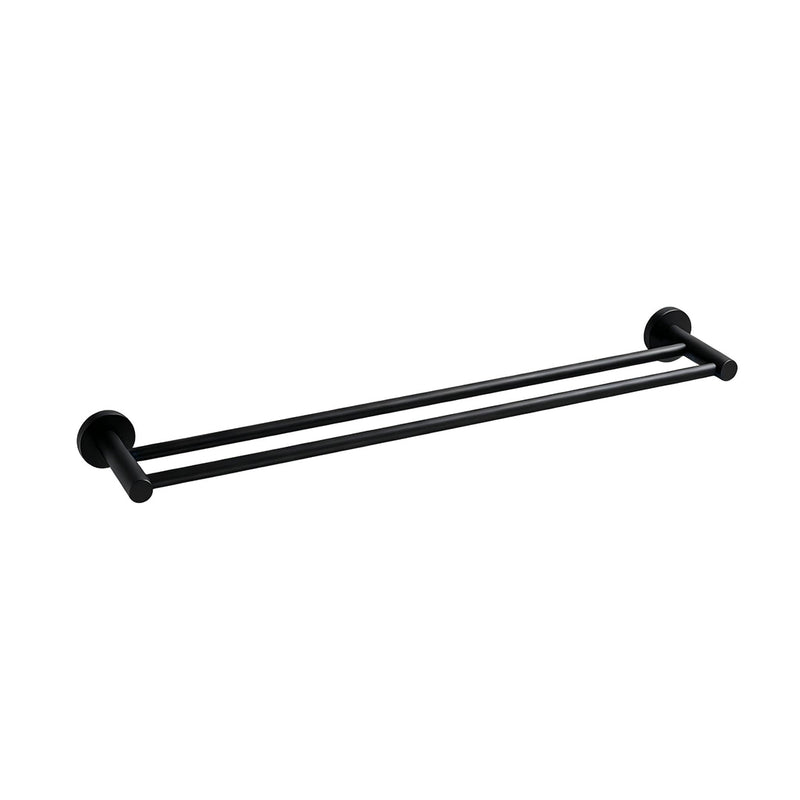 Classic Matte Black 750mm Double Towel Rail