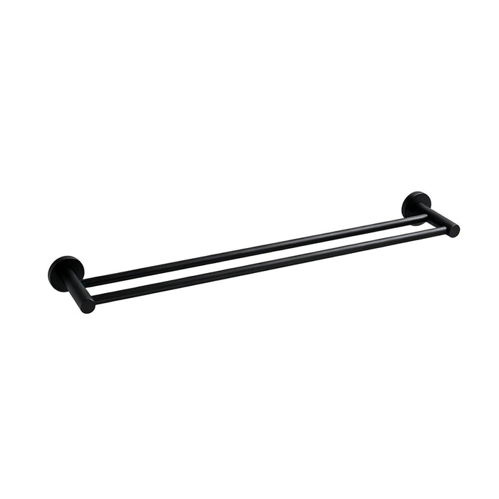 Classic Matte Black 750mm Double Towel Rail