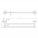 Classic Gun Metal 750mm Double Towel Rail technical drawing
