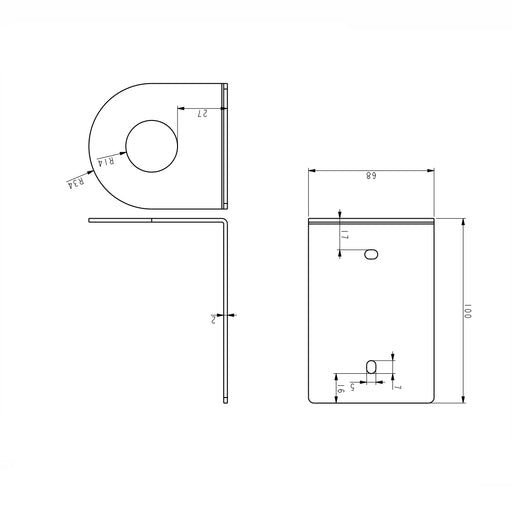 Classic Gun Metal Soap Holder technical drawing