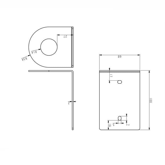 Classic Gun Metal Soap Holder technical drawing